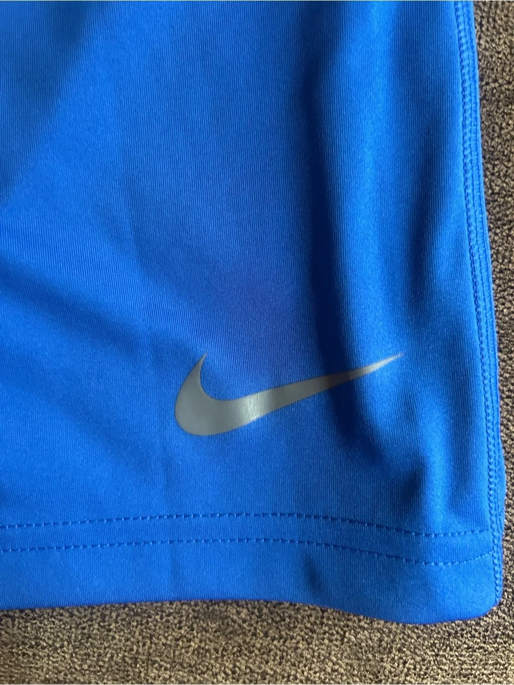 Nike Men's Royal Blue Athletic Shorts with Reflective Swoosh